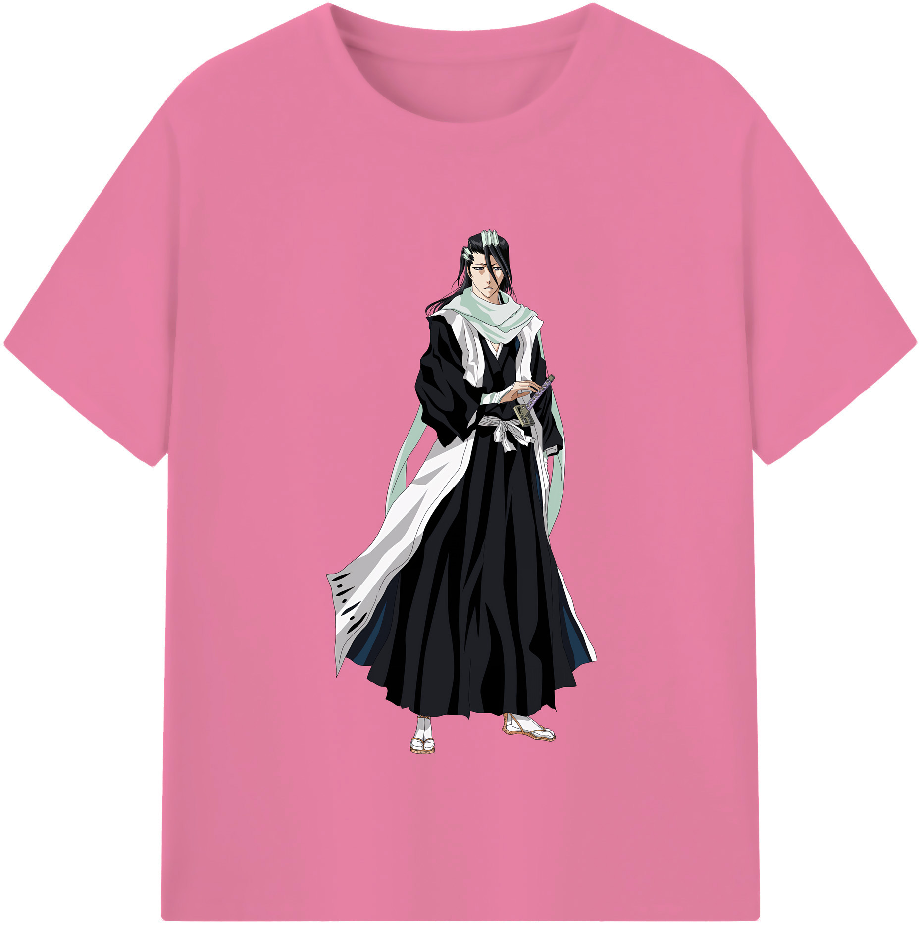（画像用） ブリーチ くちき びゃくや BLEACH Kuchiki Byakuya 綿100％半袖Tシャツ（フロントプリント）